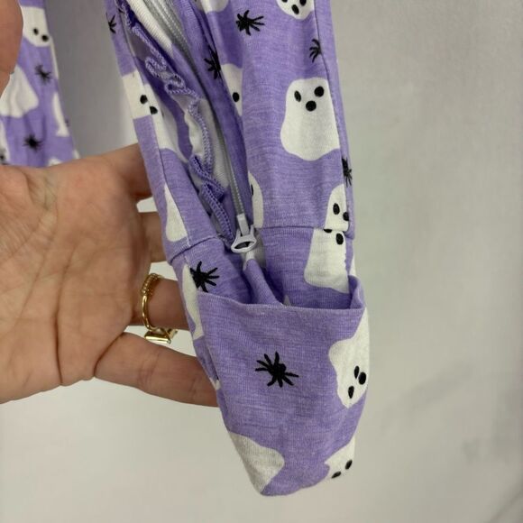 Baby One Pieces Purple Ghost Print - Picture 4 of 6